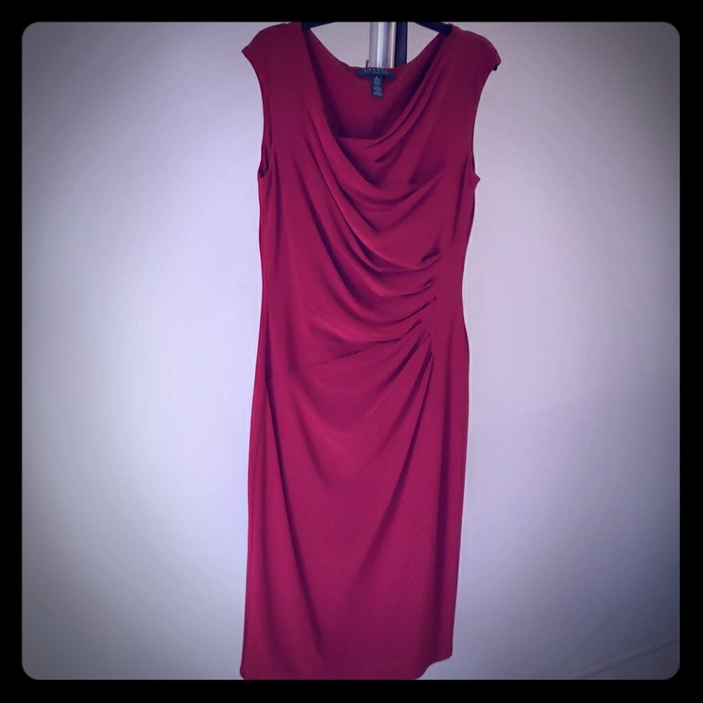 Classy red cocktail dress